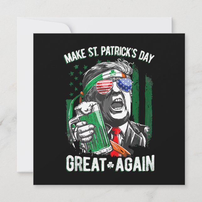 Make St Patrick's Day Great Again Funny Trump (Front)