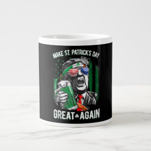 Make St Patrick's Day Great Again Funny Trump Large Coffee Mug