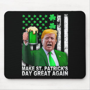 Make St Patricks Day Great Again Funny Trump Men W Mouse Mat