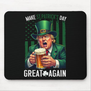Make St Patricks Day Great Again Funny Trump Men W Mouse Mat