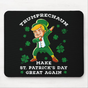 Make St Patrick's Day Great Again Funny Trump Mouse Mat