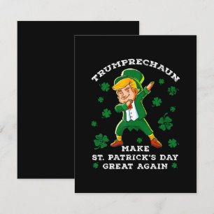 Make St Patrick's Day Great Again Funny Trump RSVP Card