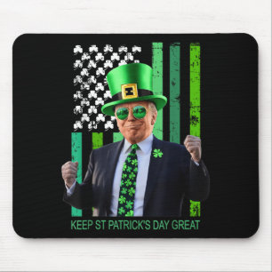 Make St Patricks Day Great Again Irish American Fl Mouse Mat