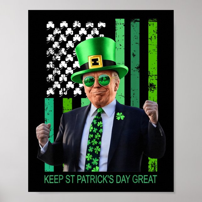 Make St Patricks Day Great Again Irish American Fl Poster (Front)