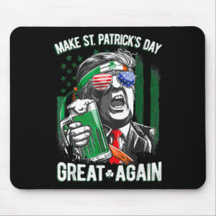 Make St Patricks Day Great Again Irish Leprechaun Mouse Mat