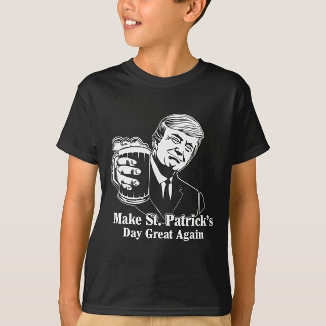 Make St Patricks Day Great Again Irish Leprechaun  T-Shirt (Front)