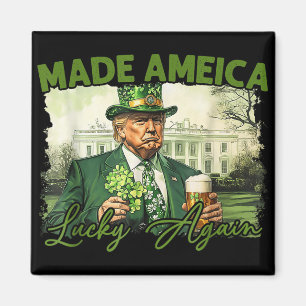 Make St Patricks Day Great Again Shamrock Trump Am Magnet