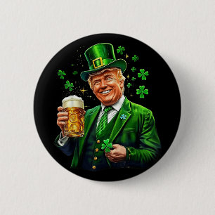 Make St Patricks Day Great Again Trump Irish Ameri 6 Cm Round Badge