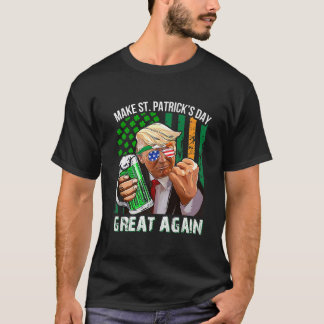 Make St Patricks Day Great Again Trump Leprechaun  T-Shirt