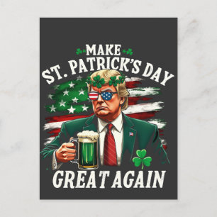 Make St. Patrick's Day Great Again Trump  Postcard