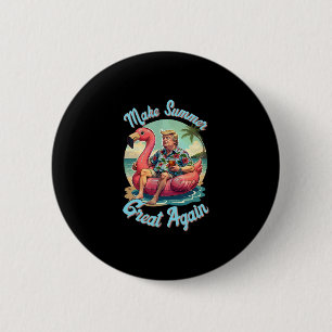 Make Summer Great Again Donald Trump Vacation Hawa 6 Cm Round Badge