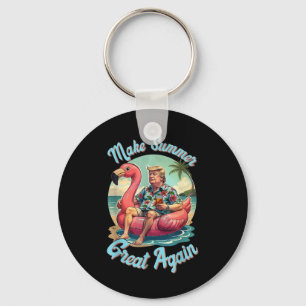 Make Summer Great Again Donald Trump Vacation Hawa Key Ring