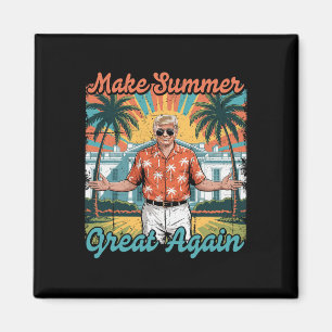 Make Summer Great Again Funny Donald Trump Vacatio Magnet