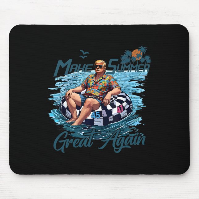 Make Summer Great Again Trump Vacation Hawaii Summ Mouse Mat (Front)