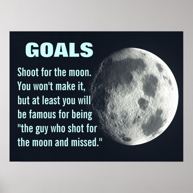 Make sure you set your goals very high (L) Poster (Front)