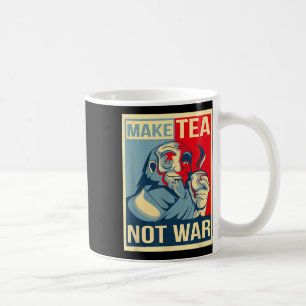 Make Tea Not War. Tealover Japanese Buddha Herbal  Coffee Mug