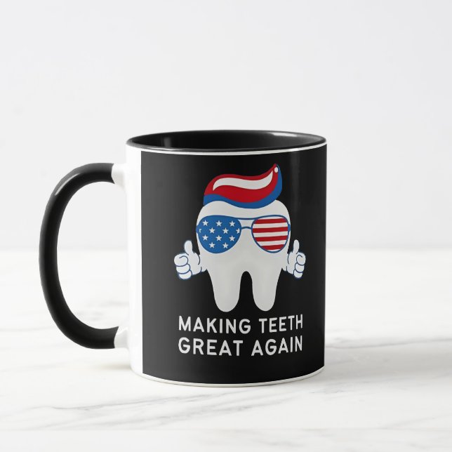 Make Teeth Great Again 4th of July Dental   Mug (Left)