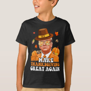 Make Thanksgiving Great Again Autumn Fall Leaves T T-Shirt