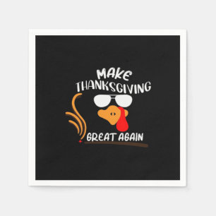 Make Thanksgiving Great Again, Funny Turkey Meme Napkin