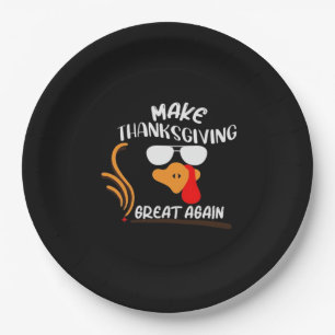 Make Thanksgiving Great Again, Funny Turkey Meme Paper Plate