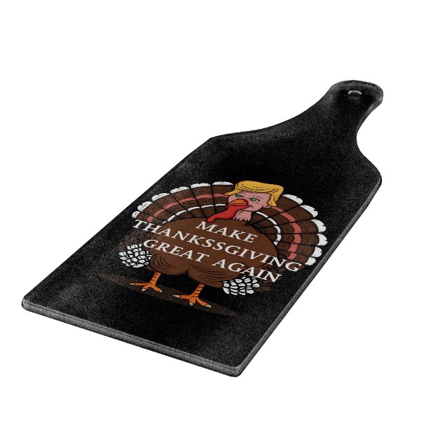 Make Thanksgiving Great Again Trump Turkey 2024  Cutting Board (Corner)