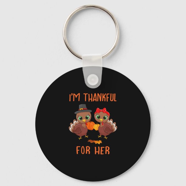 Make Thanksgiving Great Again Trump Turkey Funny  Key Ring (Front)