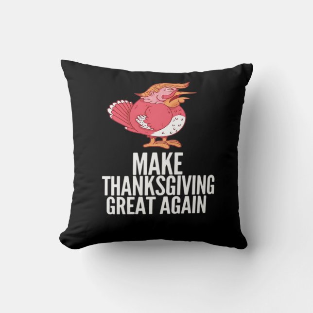 Make Thanksgiving Great Again Trumpkin – Basic Pum Cushion (Front)