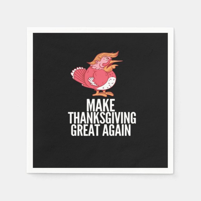 Make Thanksgiving Great Again Trumpkin – Basic Pum Napkin (Front)