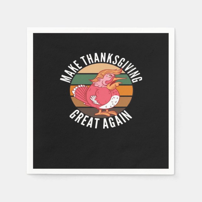 Make Thanksgiving Great Again Trumpkin –  Hallowee Napkin (Front)