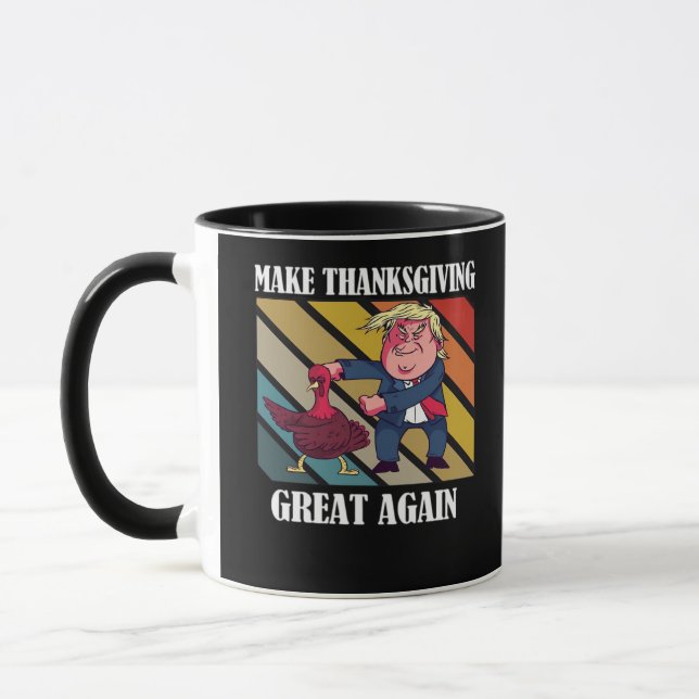 Make Thanksgiving Great Again Trumpkin – Sloth & S Mug (Left)