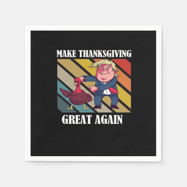 Make Thanksgiving Great Again Trumpkin – Sloth & S Napkin (Front)