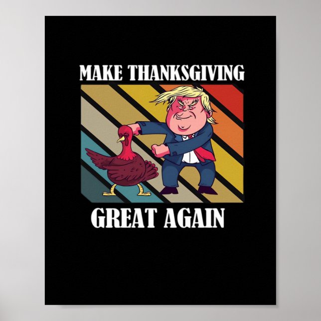 Make Thanksgiving Great Again Trumpkin – Sloth & S Poster (Front)