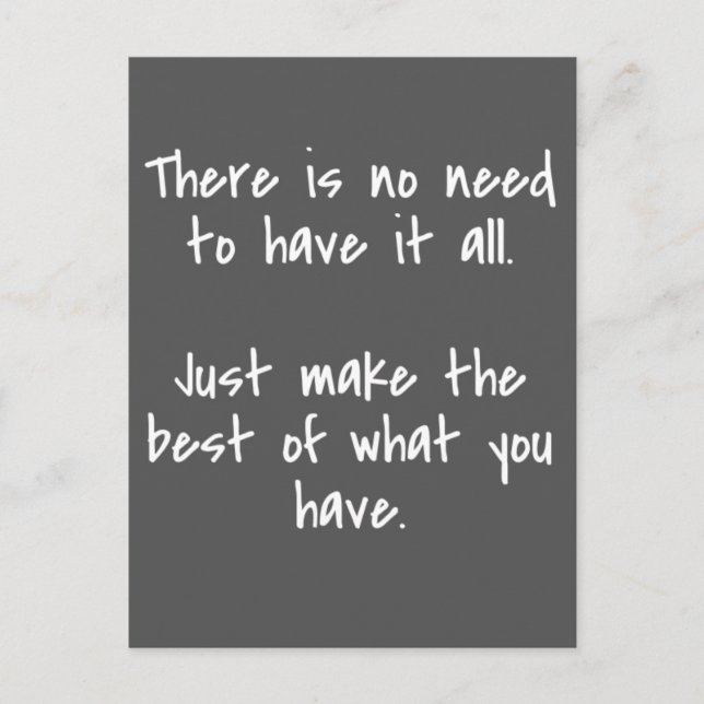 Make the Best Inspirational Quote Postcard (Front)
