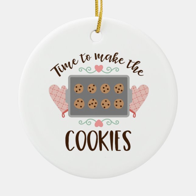 Make The Cookies Ceramic Tree Decoration (Front)