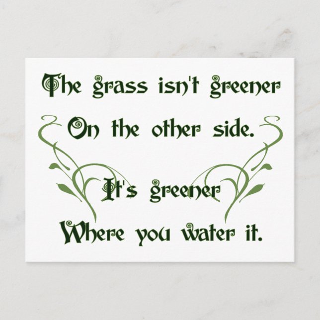 Make the Grass Greener Postcard (Front)