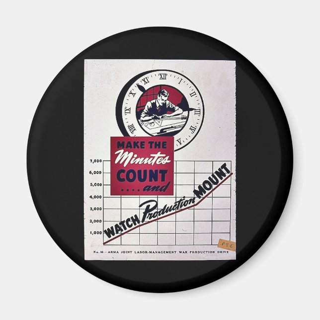 Make The Minutes Cound And Watch Production Mount Magnet (Front)