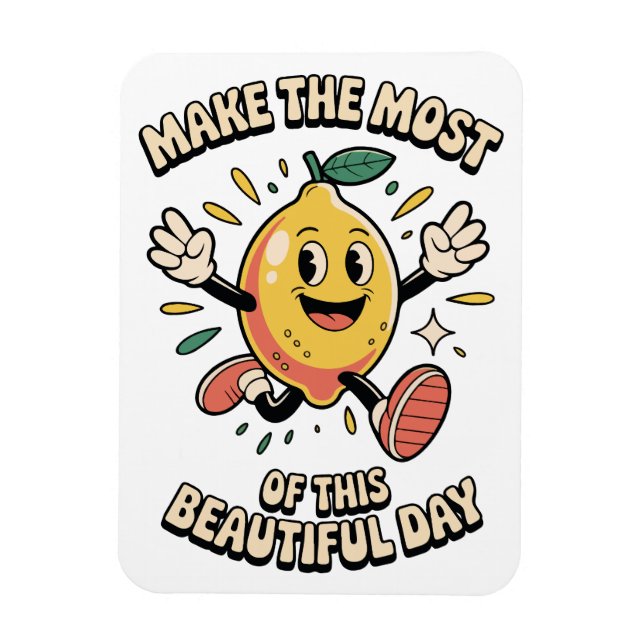 Make the Most – Lemon Fridge Magnet (Vertical)