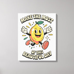 Make the Most – Lemon Poster Art Canvas Print