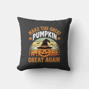 Make The Pumpkin Great Again Halloween Design_1 Cushion