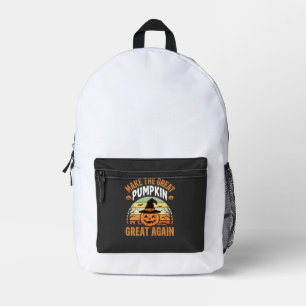 Make The Pumpkin Great Again Halloween Design_1 Printed Backpack