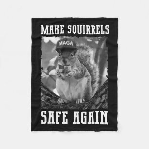 Make The Squirrels Safe Again Trump 2024 Save The  Fleece Blanket
