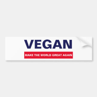 MAKE THE WORLD GREAT AGAIN VEGAN BUMPER STICKER