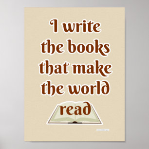 Make the World Read Funny Author Slogan Poster