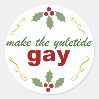 make the yuletide gay sticker