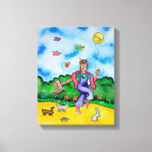 Make time for joyous moments by Rita Loyd Canvas Print