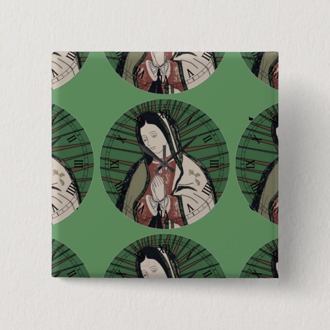 Make Time To Pray 15 Cm Square Badge (Front)