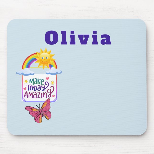 Make Today Amazing -Brighten Your Day Colourful Mouse Mat (Front)