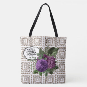 Make Today Amazing Geometric Floral Tote