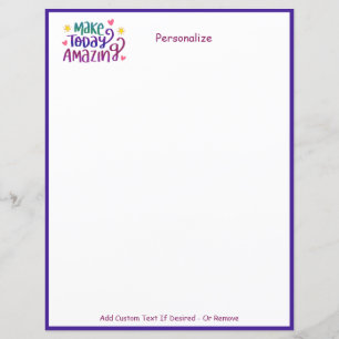 Make Today Amazing Inspirational Quote Personalise