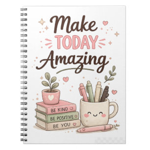 Make Today Amazing Motivational Cute Notebook Jour